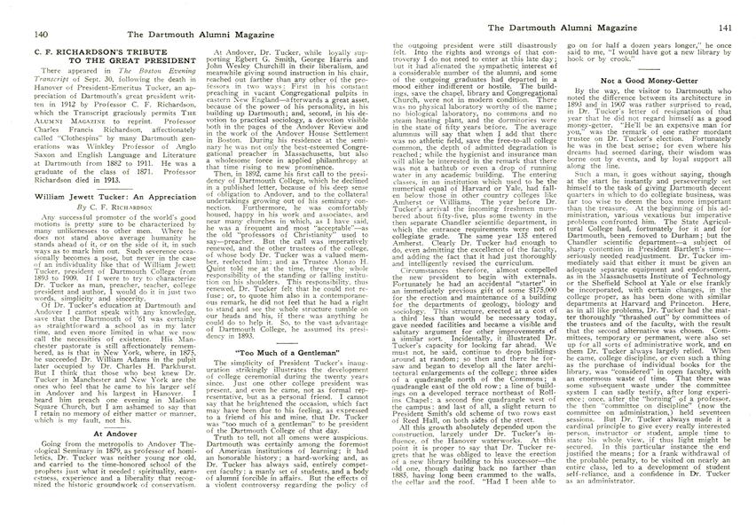 C. F. RICHARDSON'S TRIBUTE TO THE GREAT PRESIDENT