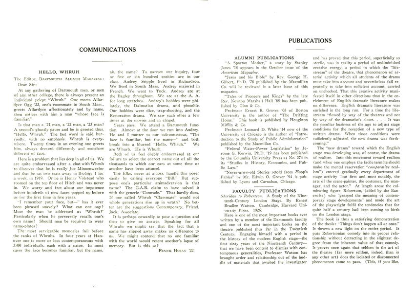 ALUMNI PUBLICATIONS