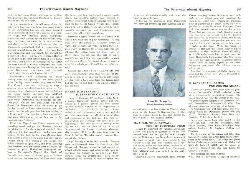 HARRY R. HENEAGE '07 SUPERVISOR OF ATHLETICS