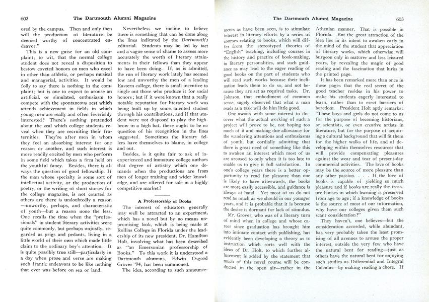A Professorship of Books