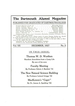 DECEMBER 1927 | Dartmouth Alumni Magazine
