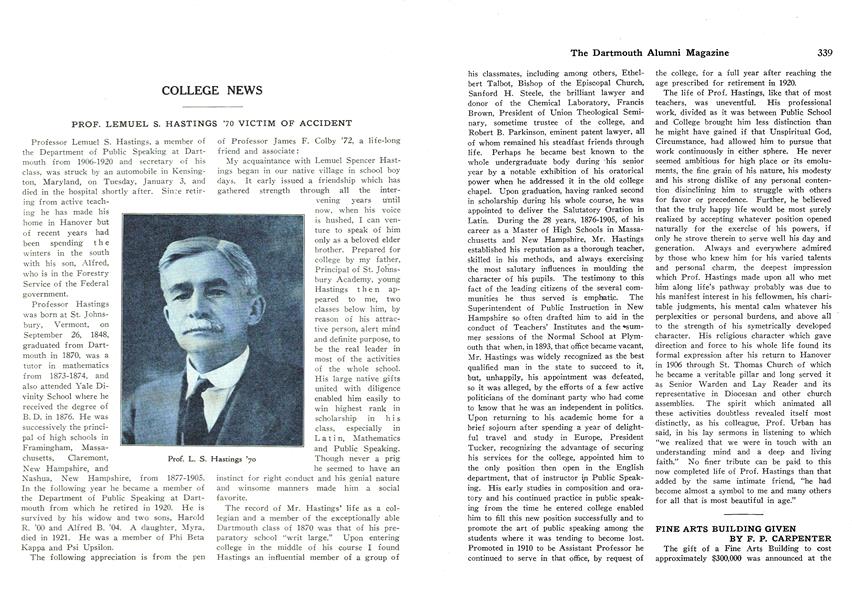 COLLEGE NEWS
