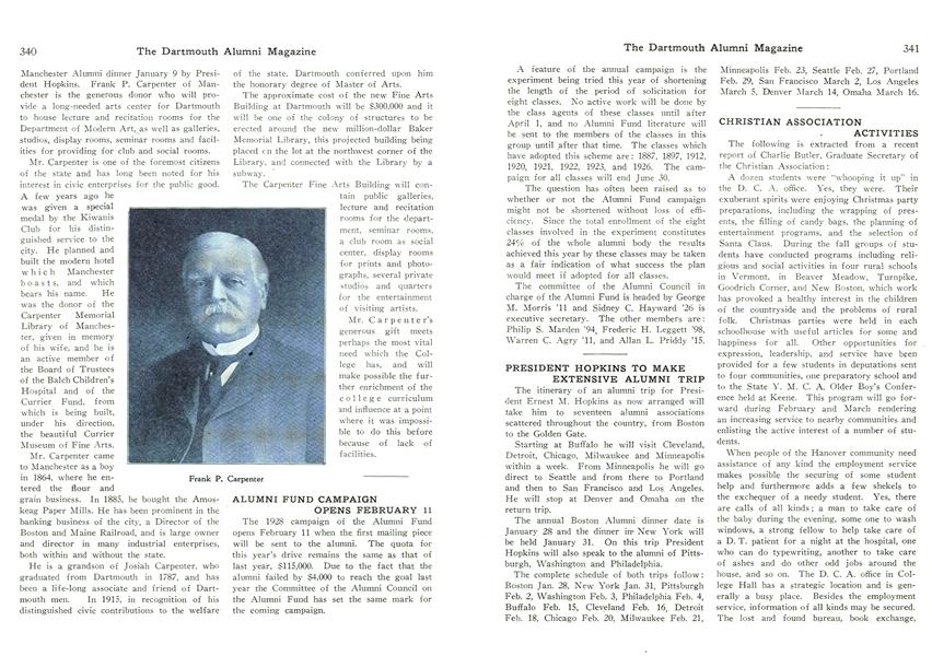 CHRISTIAN ASSOCIATION ACTIVITIES
