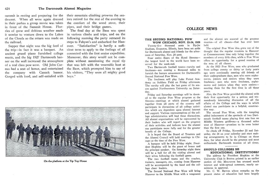THE SECOND NATIONAL POW WOW CHICAGO, NOV. 23-24, 1928