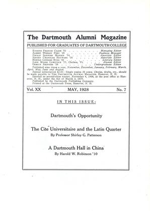 MAY, 1928 | Dartmouth Alumni Magazine