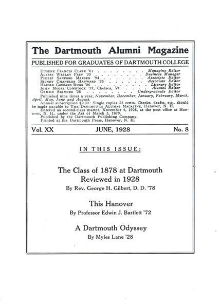 Issue: - June 1928 | Dartmouth Alumni Magazine