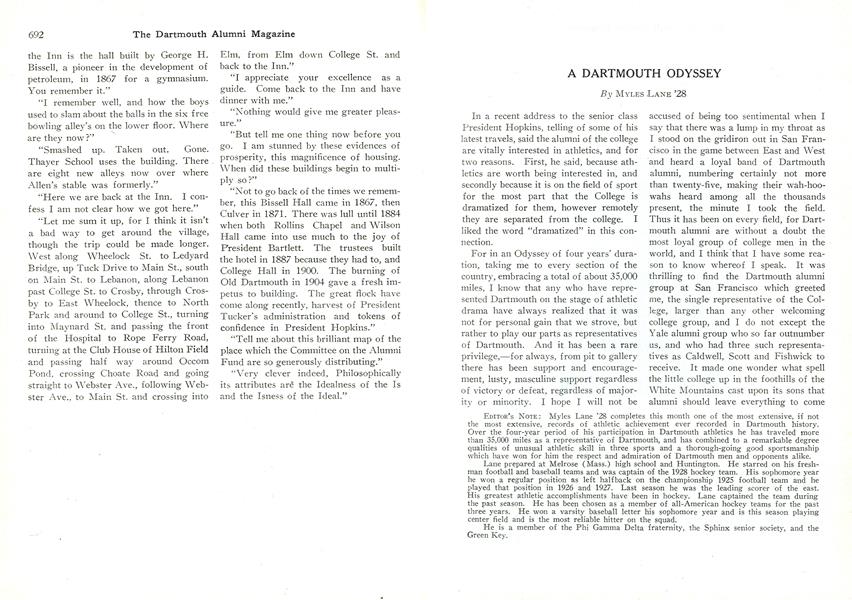 A DARTMOUTH ODYSSEY