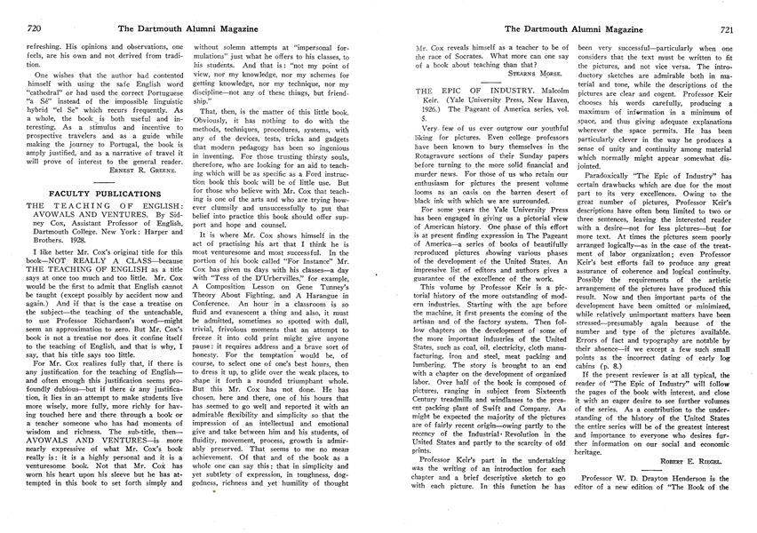 THE TEACHING OF ENGLISH: AVOWALS AND VENTURES