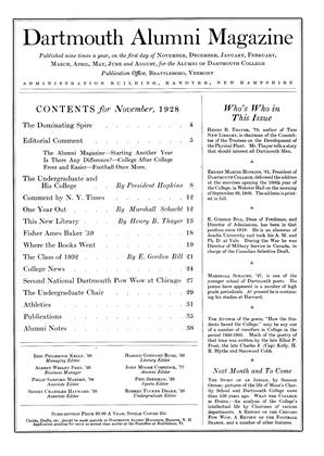 November 1928 | Dartmouth Alumni Magazine