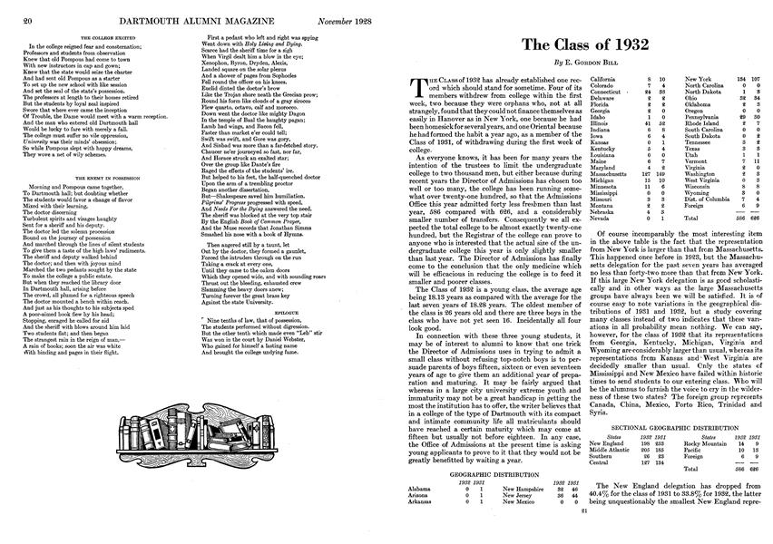 The Class of 1932