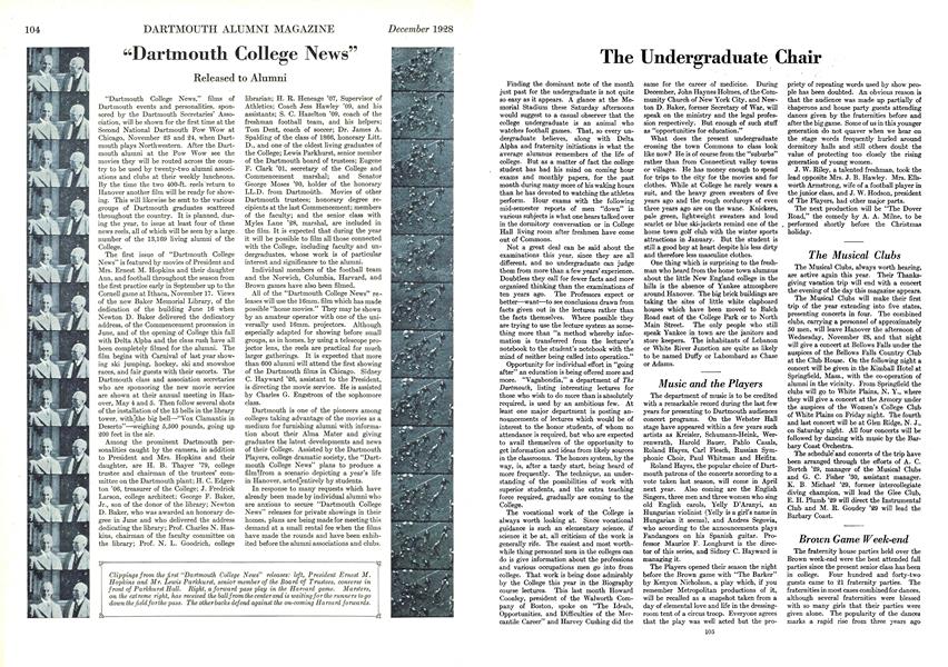 The Undergraduate Chair