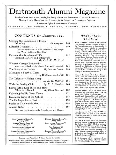 Issue: - January 1929 | Dartmouth Alumni Magazine