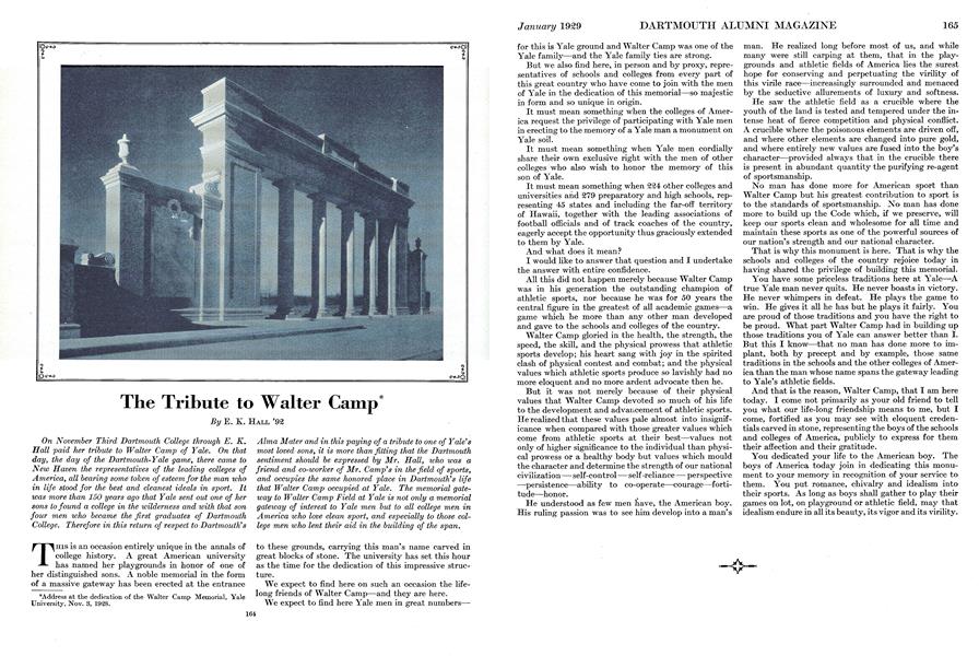 The Tribute to Walter Camp