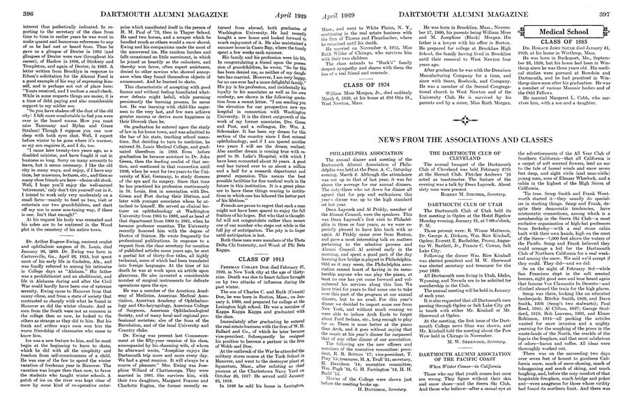 THE DARTMOUTH CLUB OF CLEVELAND