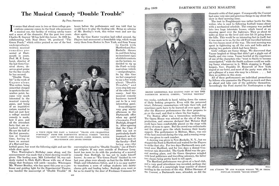 The Musical Comedy "Double Trouble"