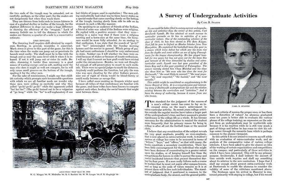 A Survey of Undergraduate Activities