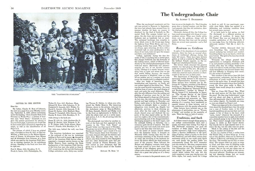 The Undergraduate Chair