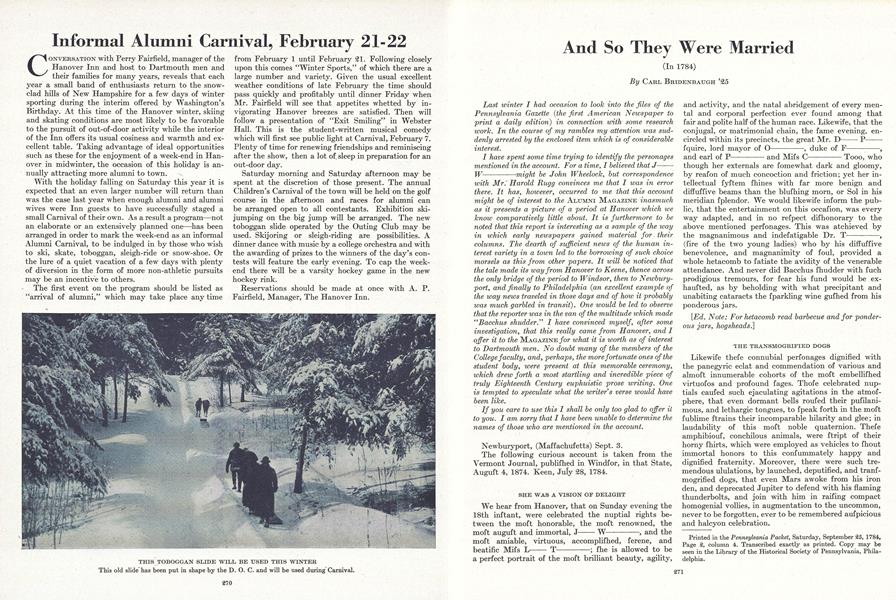 Informal Alumni Carnival, February 21-22