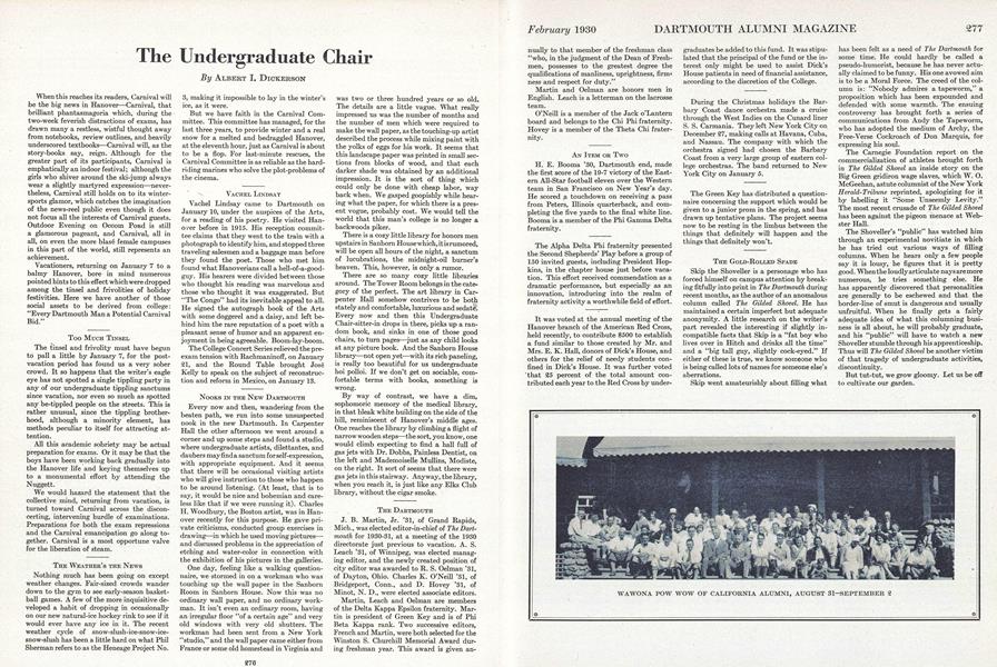 The Undergraduate Chair