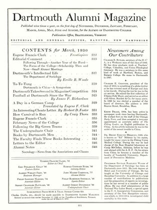 MARCH 1930 | Dartmouth Alumni Magazine