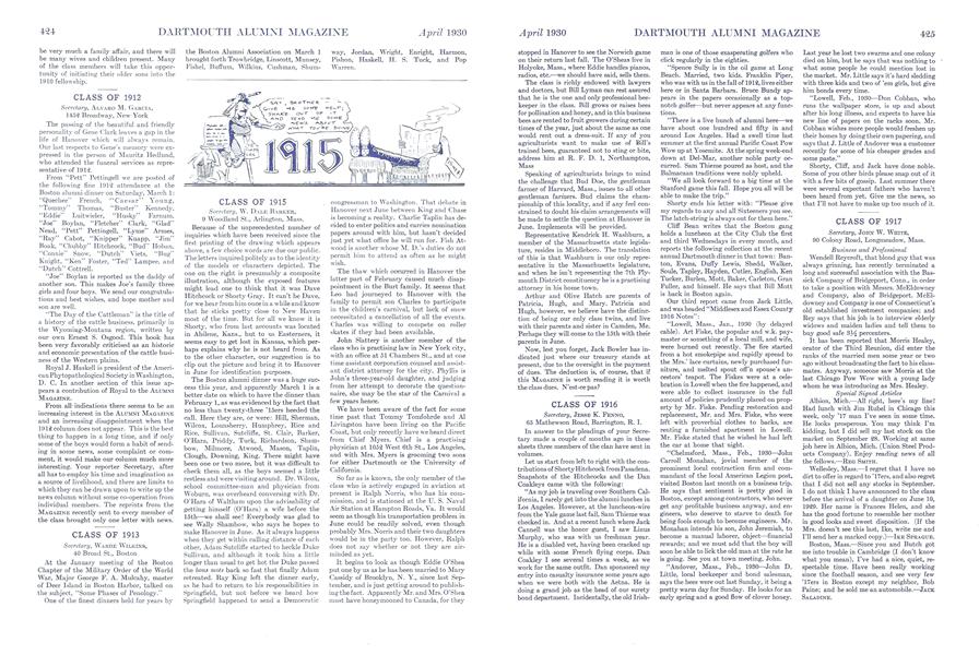 CLASS OF 1916