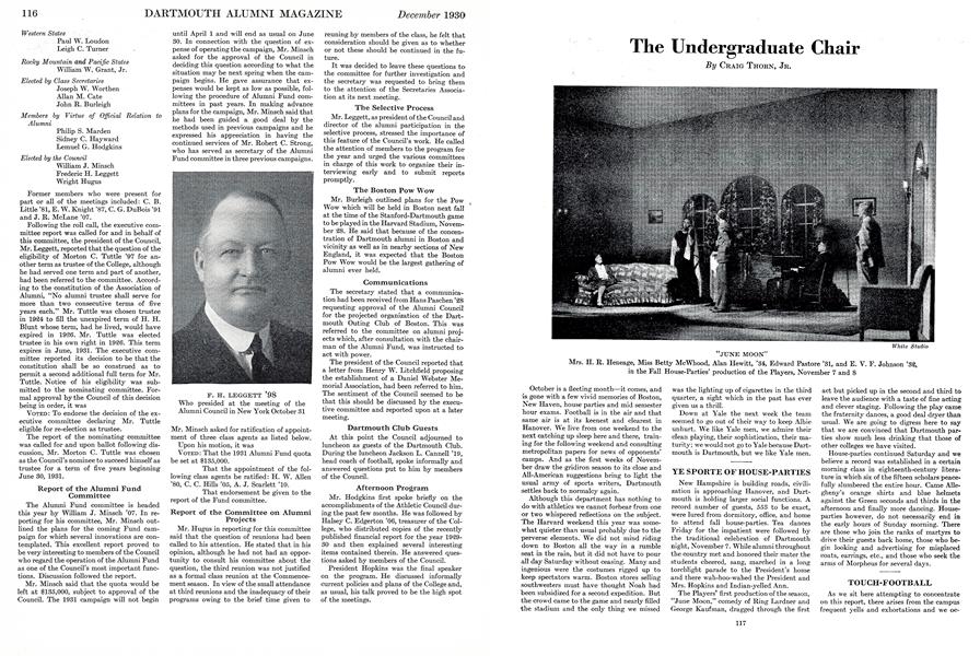 The Undergraduate Chair