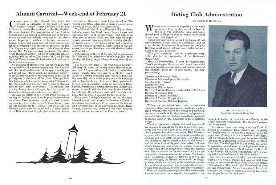 Alumni Carnival—Week-end of February 21