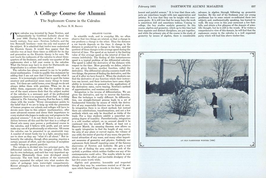A College Course for Alumni