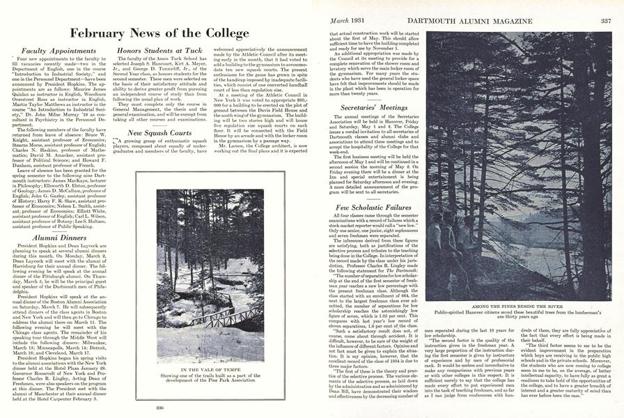 February News of the College