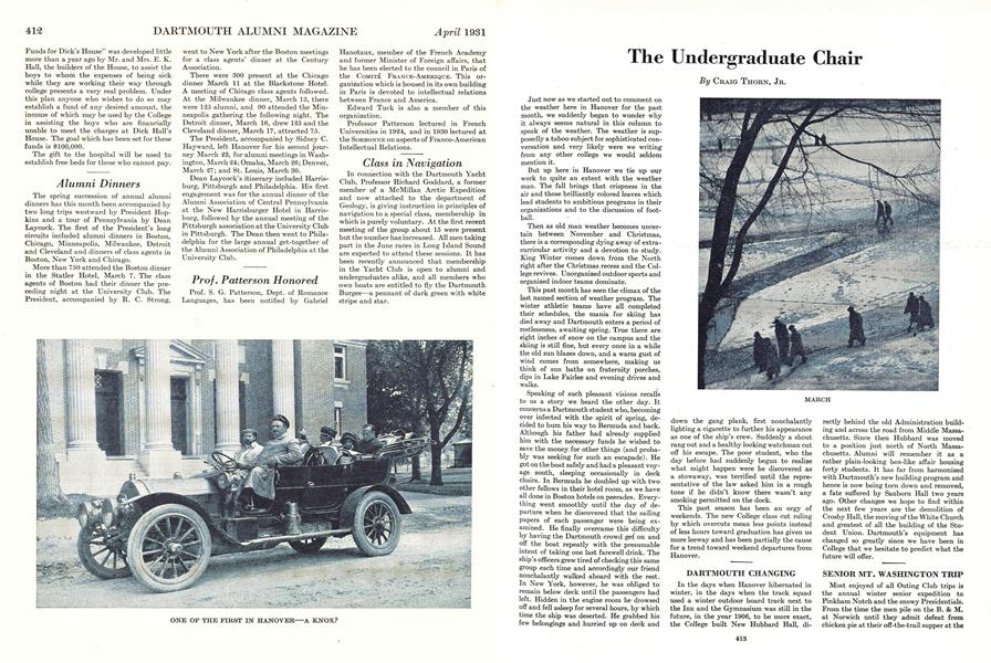 The Undergraduate Chair
