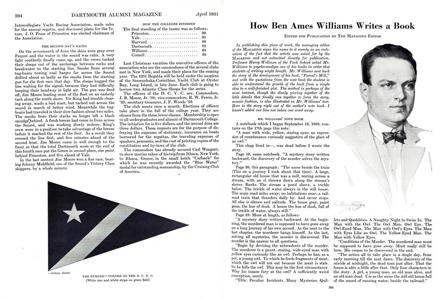 How Ben Ames Williams Writes a Book