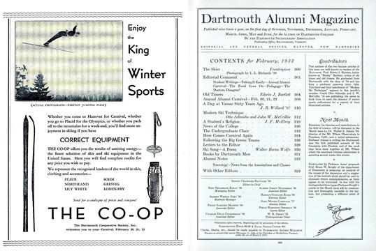 Next Month, Page: 299 - FEBRUARY 1932 | Dartmouth Alumni Magazine