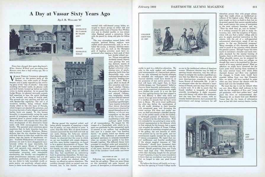 A Day at Vassar Sixty Years Ago