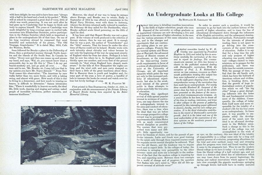 An Undergraduate Looks at His College
