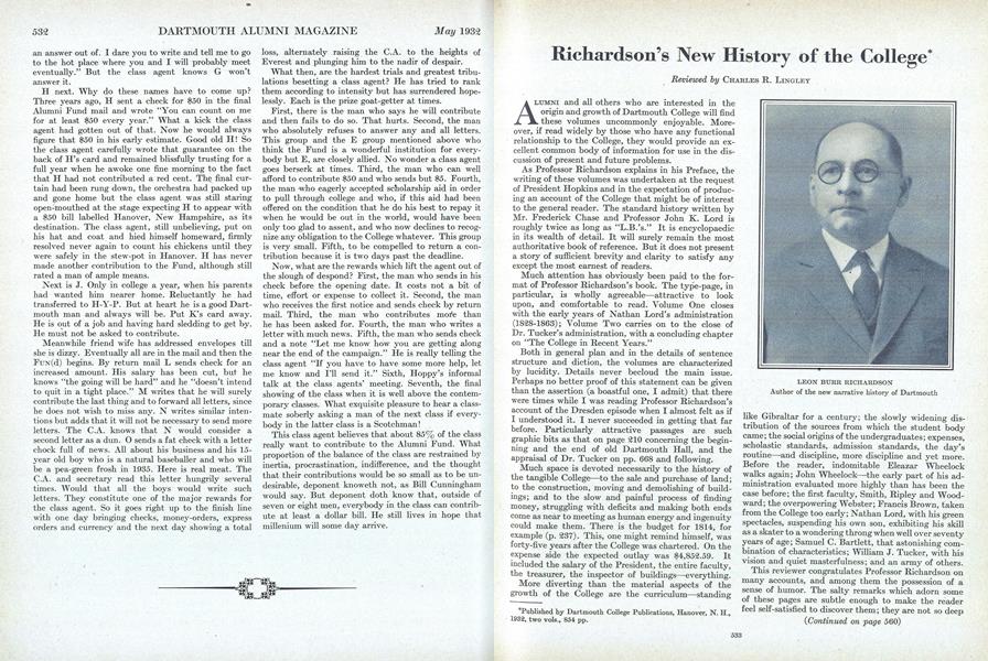 Richardson's New History of the College*