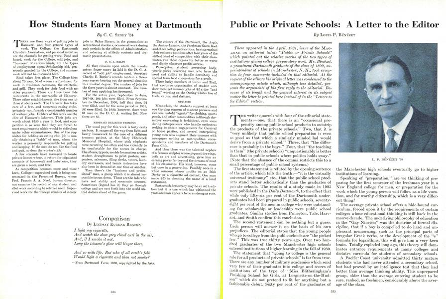 Public or Private Schools: A Letter to the Editor