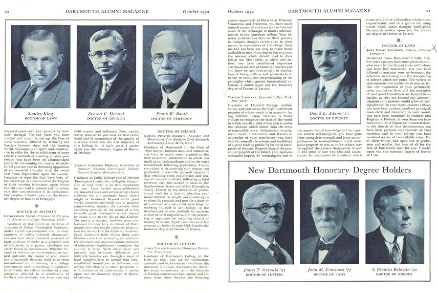 New Dartmouth Honorary Degree Holders