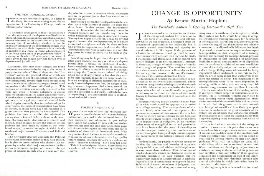 CHANGE IS OPPORTUNITY