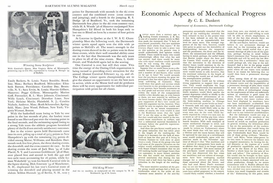 Economic Aspects of Mechanical Progress