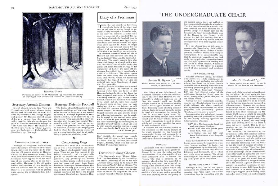 THE UNDERGRADUATE CHAIR
