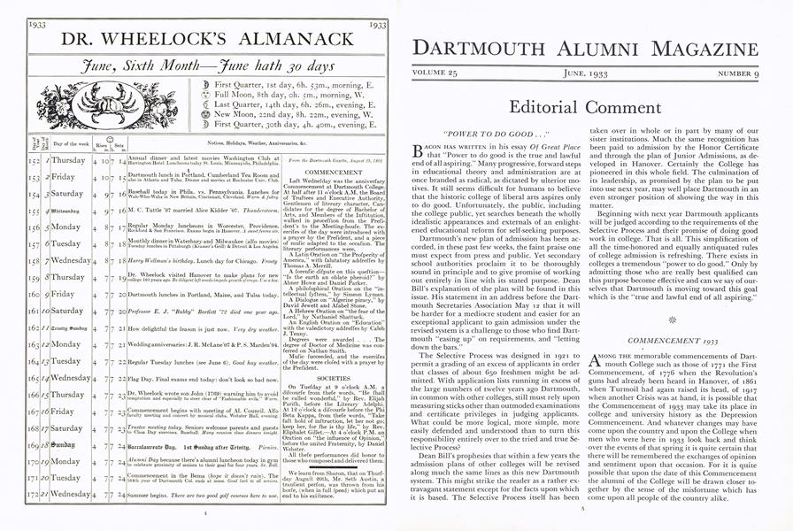 COMMENCEMENT 1933