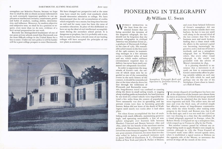 PIONEERING IN TELEGRAPHY