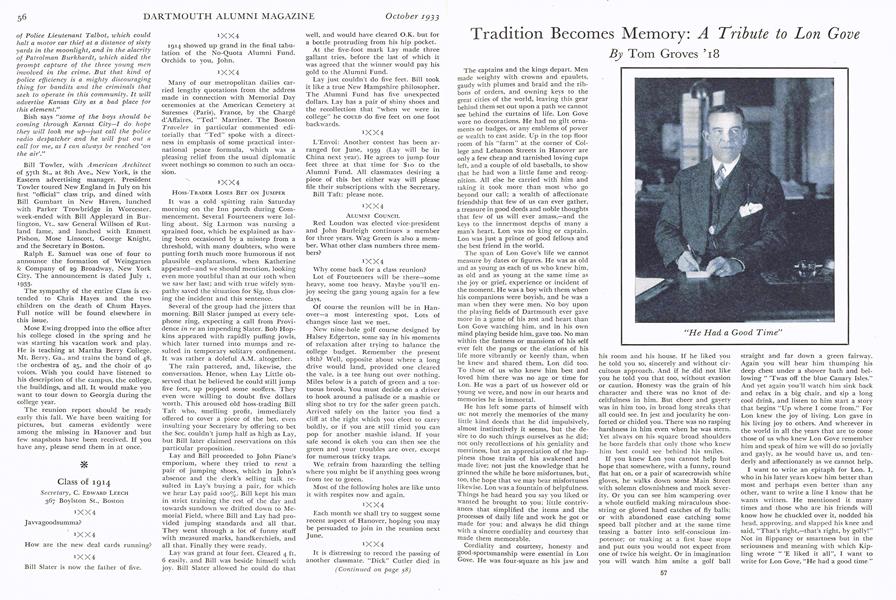 Tradition Becomes Memory: A Tribute to Lon Gove