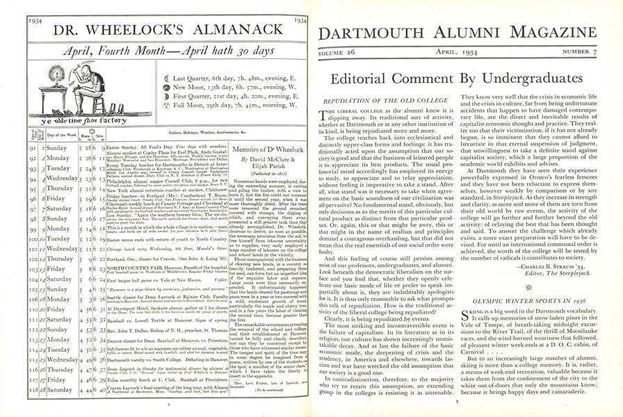 DR. WHEELOCK'S ALMANACK