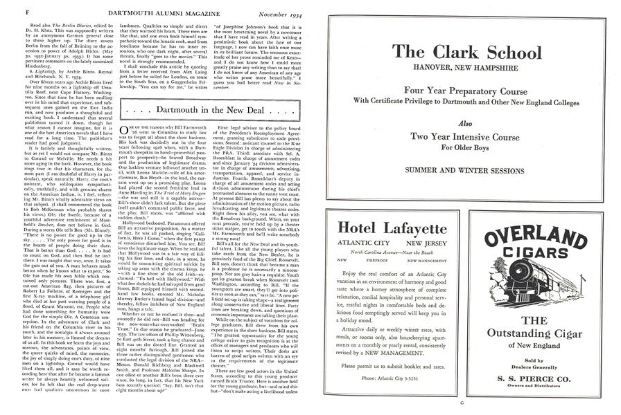 Dartmouth in the New Deal