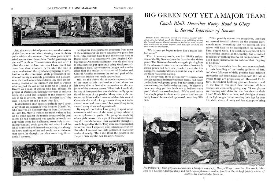 BIG GREEN NOT YET A MAJOR TEAM