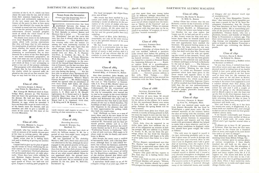 Notes from the Seventies