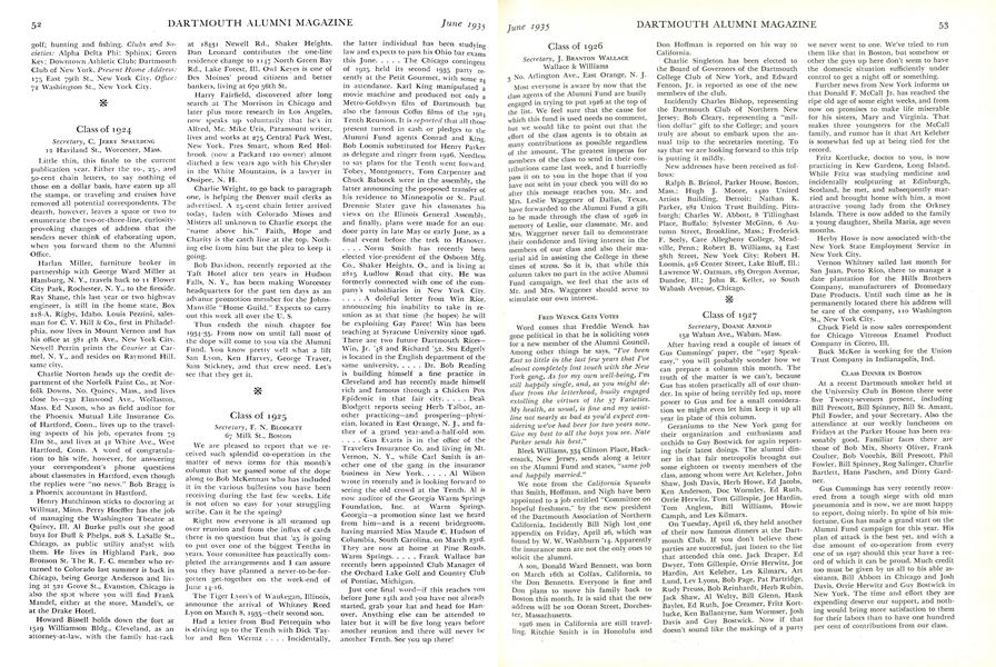 Class of 1924, Dartmouth Alumni Magazine