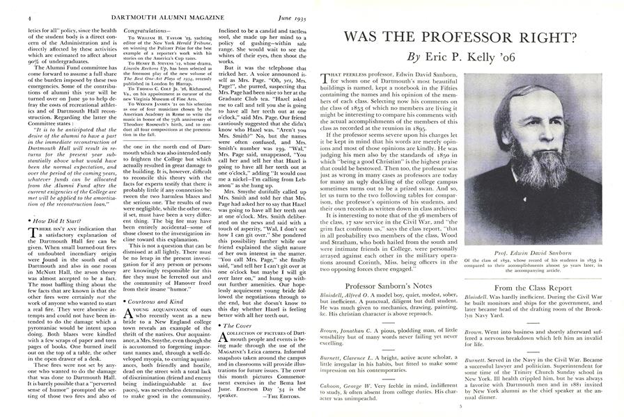 WAS THE PROFESSOR RIGHT?