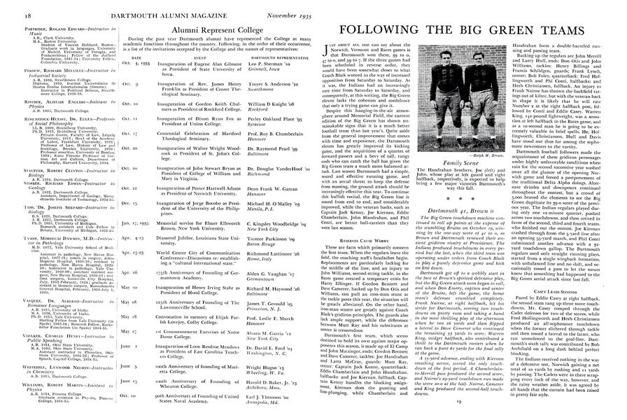 FOLLOWING THE BIG GREEN TEAMS